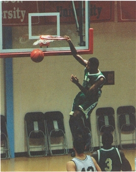 2002 LeBron James Original 8x10 Dunking Photograph from His Junior Year at St. Vincent St. Marys High School 